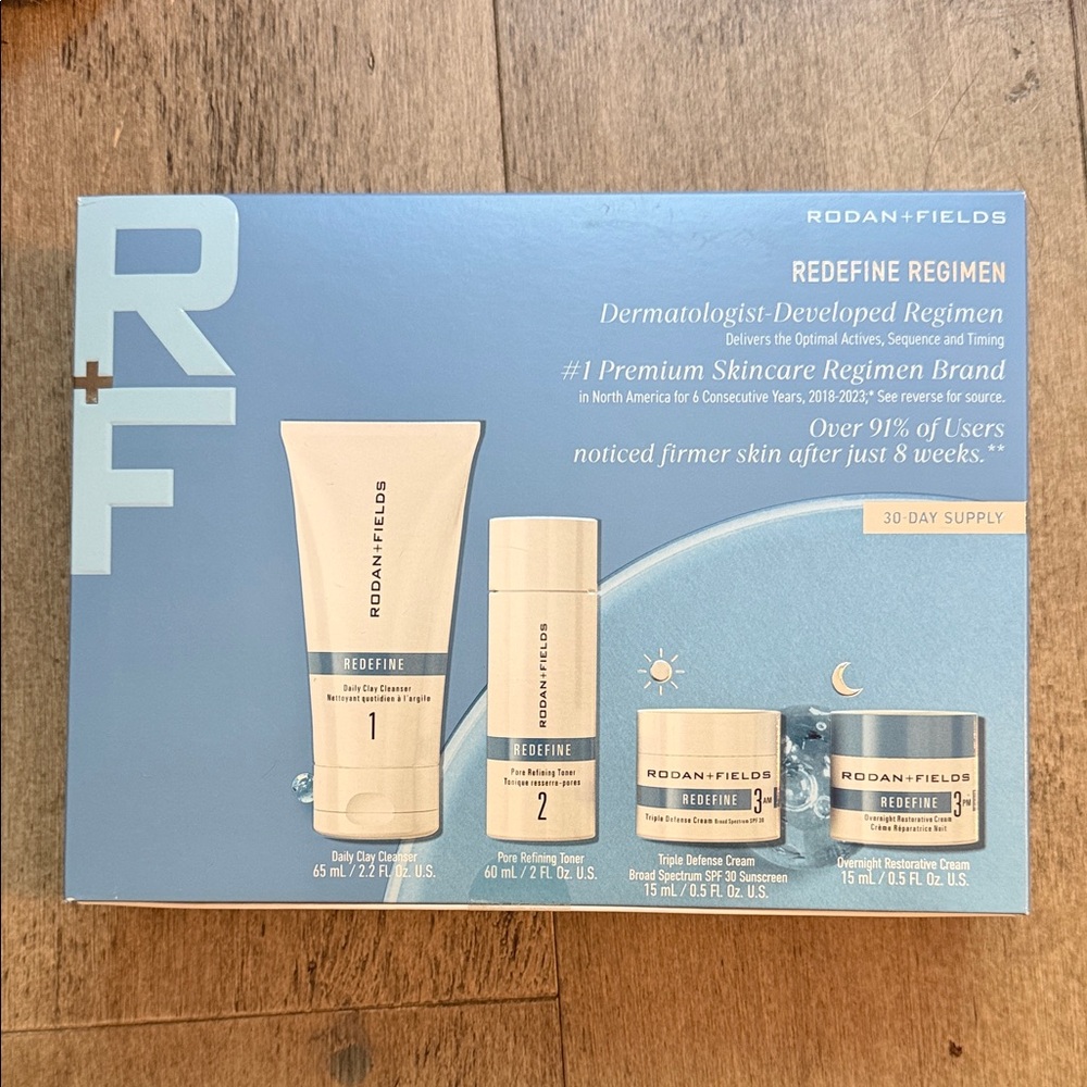 Rodan + Fields Redefine Regimen Skincare Set - Light Blue Packaging